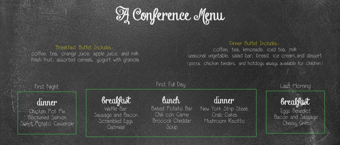 Sample Conference Menu