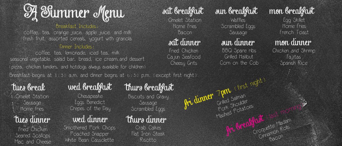 Sample Summer Menu